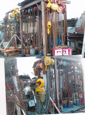 palan à chaine, manutention, outillage, atelier de machinage et de soudure, machinerie lourde, treuil, chaine, tire fort, levage, palan